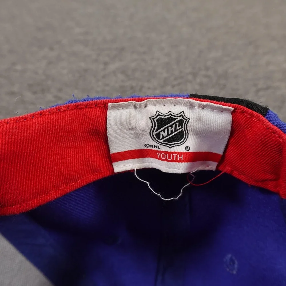 New York Rangers Hat Cap Snap Back Boys One Size Blue Red NHL Hockey Youth